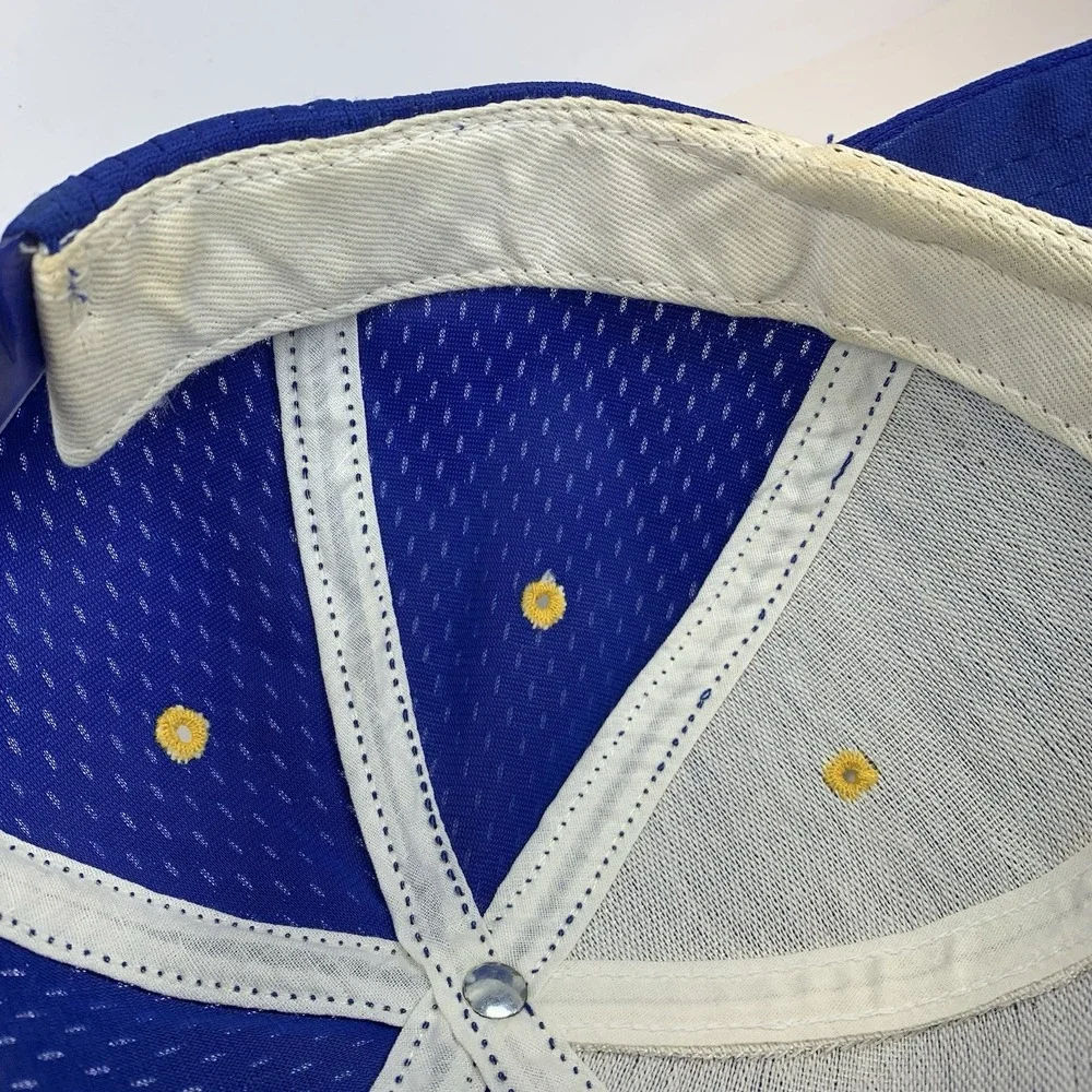 SM High School Hat Blue Gold M-L Adjustable Snapback Baseball Cap Vintage DeLong